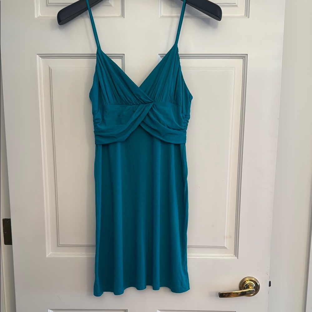 Teal Spaghetti Straps Sleeveless summer flowey Dress - Sz SM